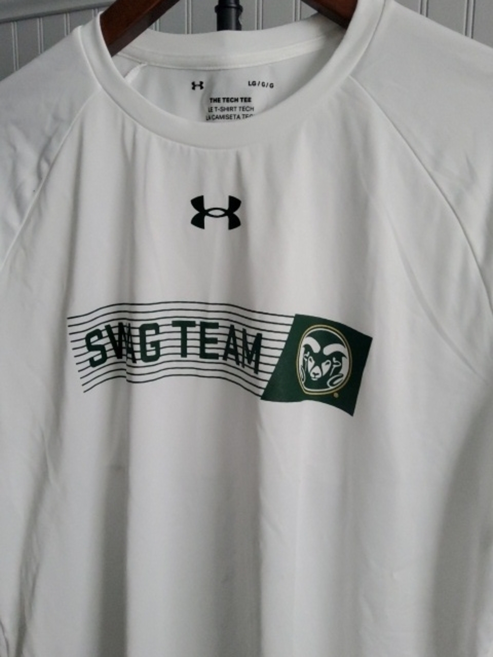 Colorado State Universiry Under Armour White Short Sleeve SWG Team Graphic Tee